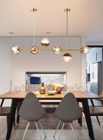 Candelabru Glass Dining 6, 6 surse de iluminare